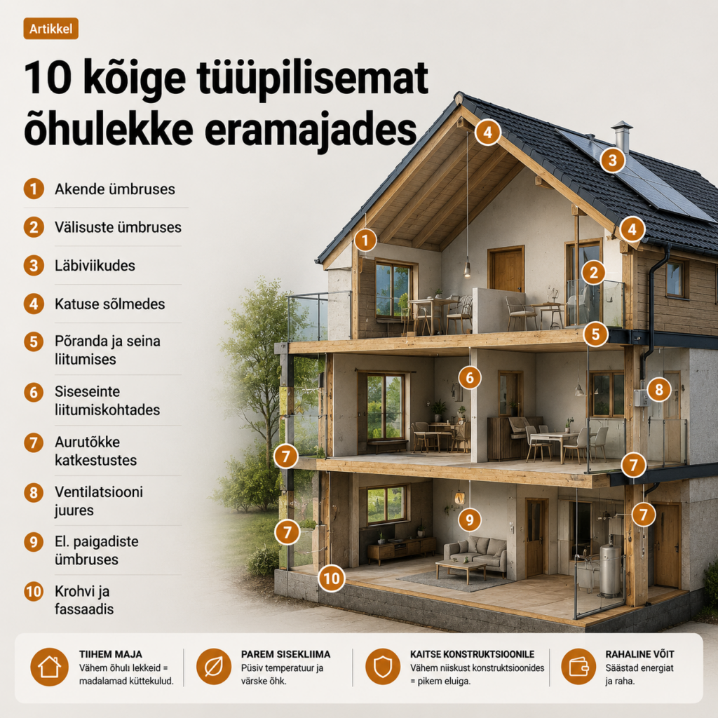10 kõige tüüpilisemat õhuleket eramajades