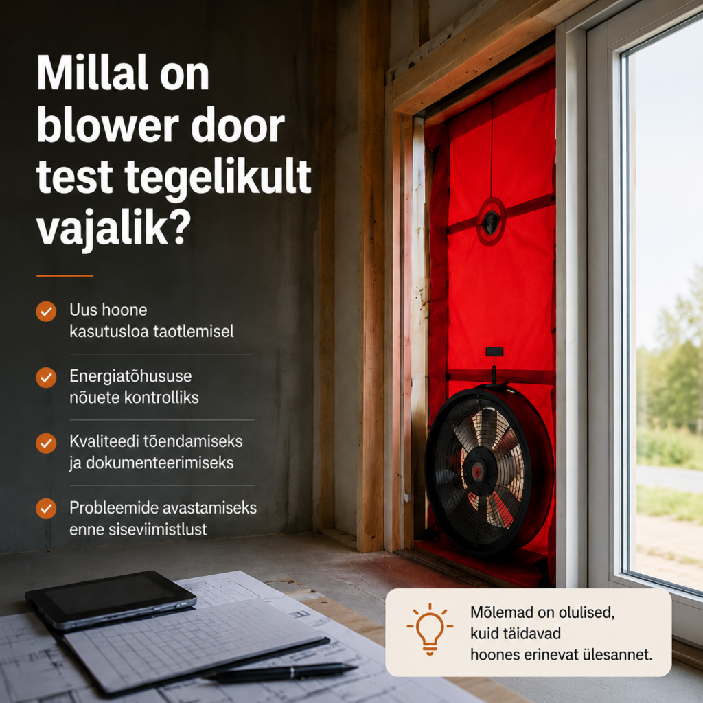 Millal on õhulekketest (blower door, rõhutest) tegelikult vajalik?