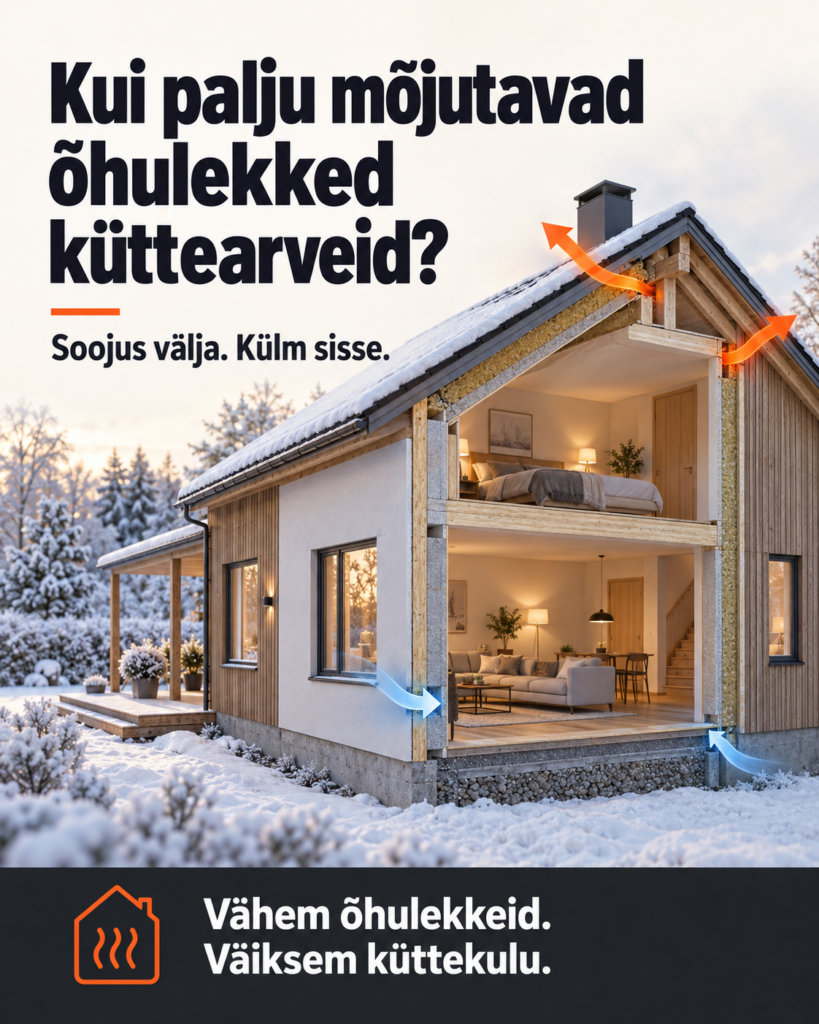 Kui palju mõjutavad õhulekked küttearveid?